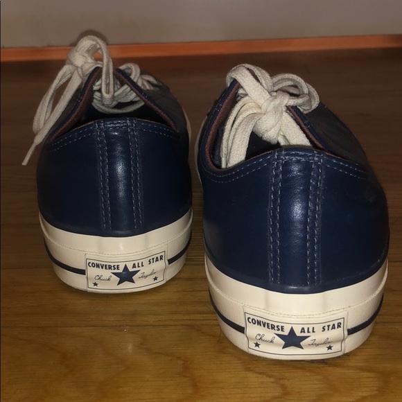 Blue  Leather Converse - Picture 4 of 4